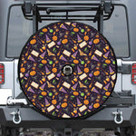 Magic Wizard Pattern Print Tire Cover With Camera Hole