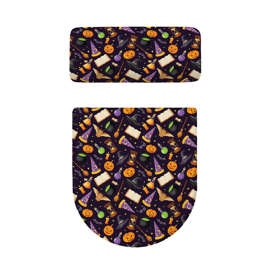 Magic Wizard Pattern Print Toilet Lid And Tank Cover Set