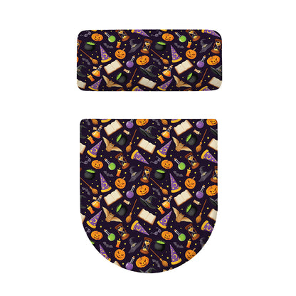 Magic Wizard Pattern Print Toilet Lid And Tank Cover Set