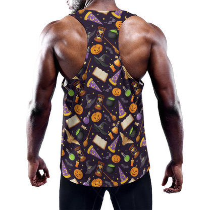 Magic Wizard Pattern Print Training Tank Top