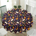 Magic Wizard Pattern Print Waterproof Round Tablecloth