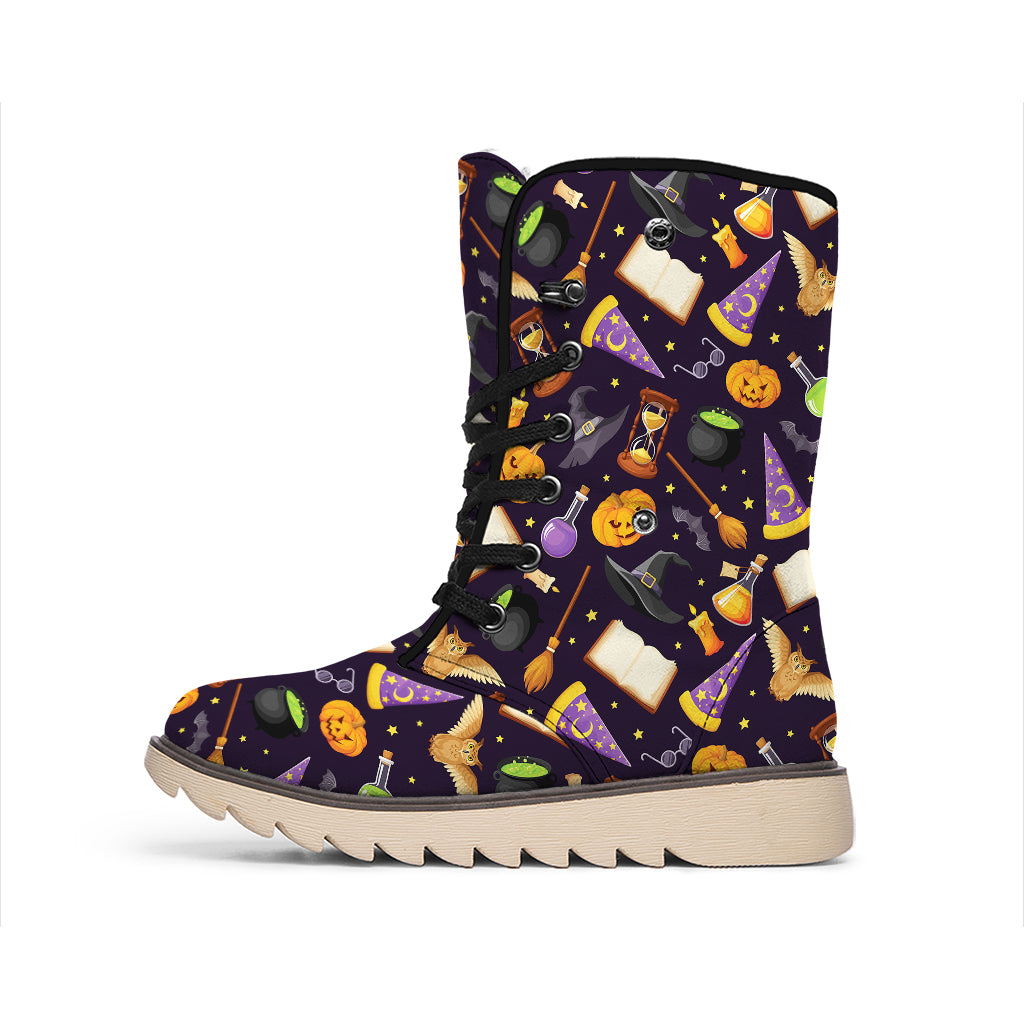 Magic Wizard Pattern Print Winter Boots