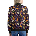 Magic Wizard Pattern Print Women's Bomber Jacket