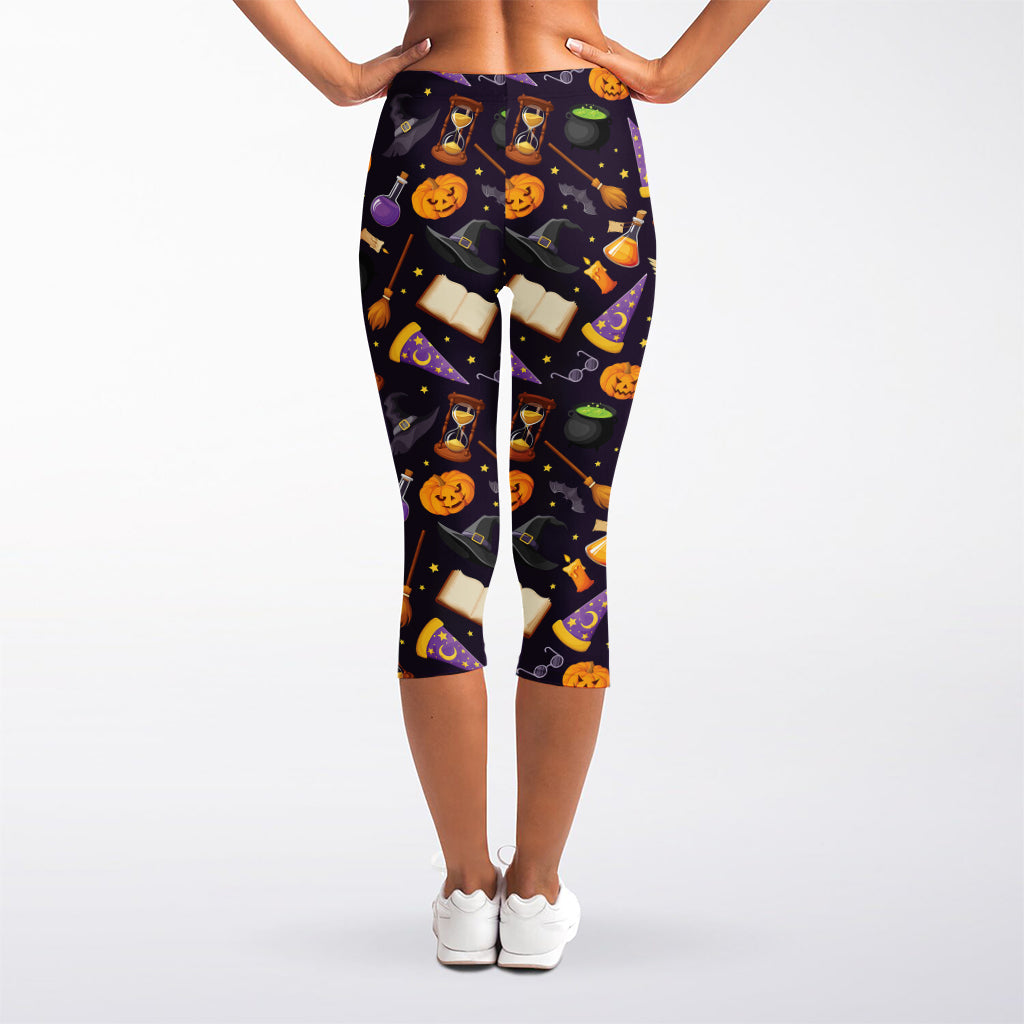 Magic Wizard Pattern Print Women's Capri Leggings