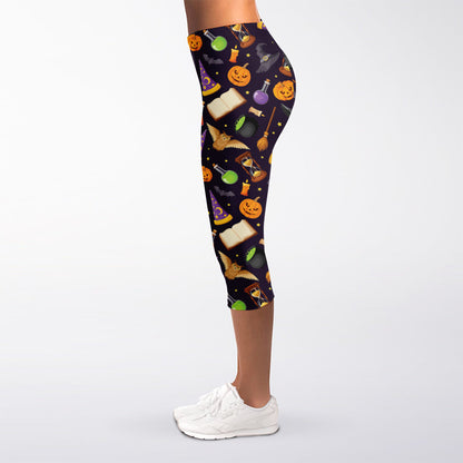 Magic Wizard Pattern Print Women's Capri Leggings