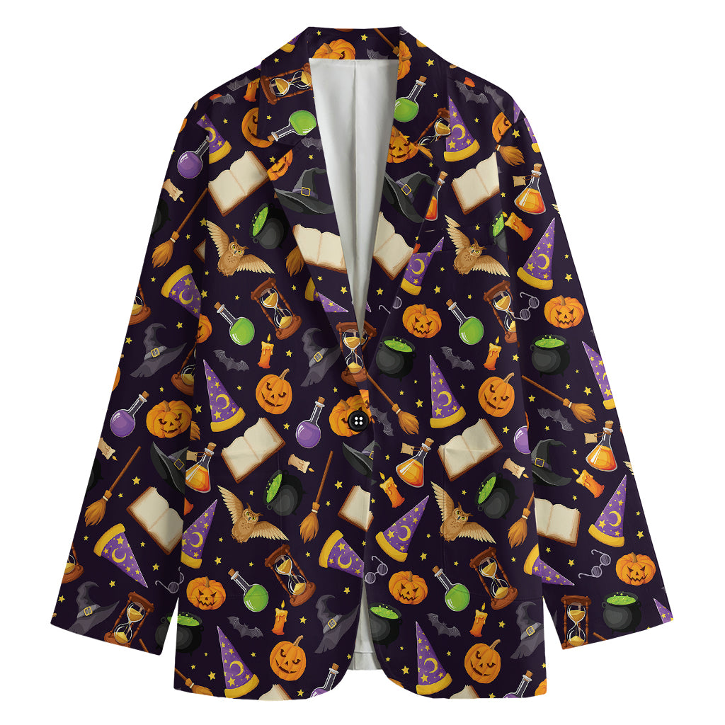 Magic Wizard Pattern Print Women's Cotton Blazer