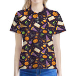 Magic Wizard Pattern Print Women's Polo Shirt
