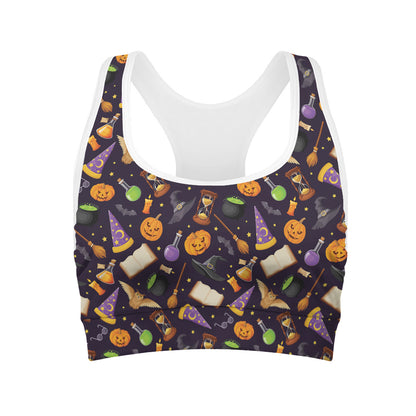 Magic Wizard Pattern Print Women's Sports Bra