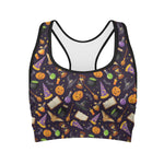 Magic Wizard Pattern Print Women's Sports Bra