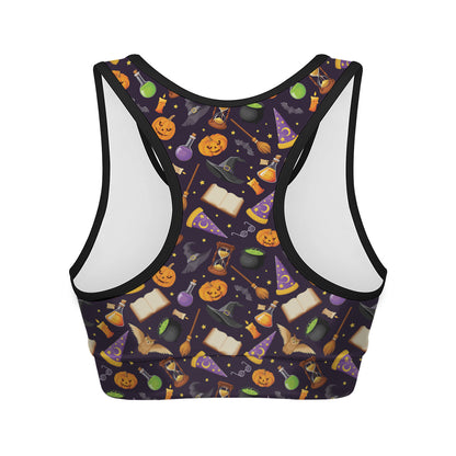 Magic Wizard Pattern Print Women's Sports Bra