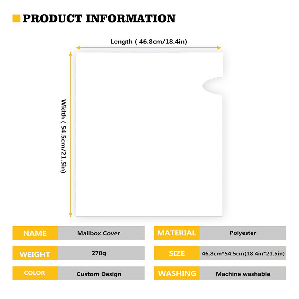 Blue Flaming Skull Print Mailbox Cover