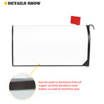 White Grey And Purple Tattersall Print Mailbox Cover