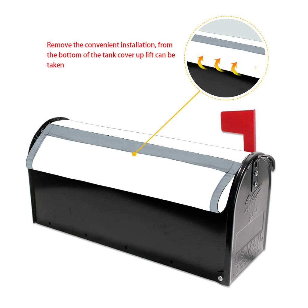 Flaming Evil Skull Print Mailbox Cover
