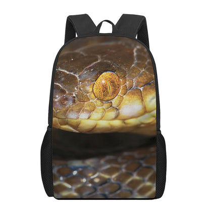 Malagasy Cat Eyed Snake Print 17 Inch Backpack