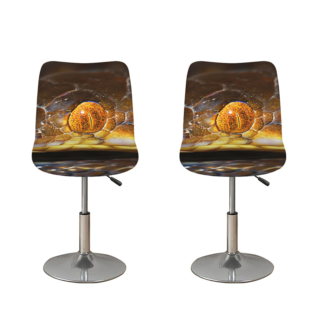Malagasy Cat Eyed Snake Print Bar Stool Covers