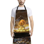 Malagasy Cat Eyed Snake Print Bib Apron With Pocket