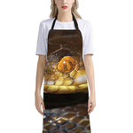 Malagasy Cat Eyed Snake Print Bib Apron With Pocket