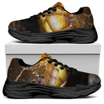 Malagasy Cat Eyed Snake Print Black Chunky Shoes