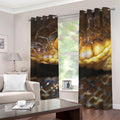 Malagasy Cat Eyed Snake Print Dimout Grommet Curtains