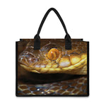 Malagasy Cat Eyed Snake Print Canvas Tote Bag