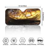 Malagasy Cat Eyed Snake Print Car Windshield Sun Shade