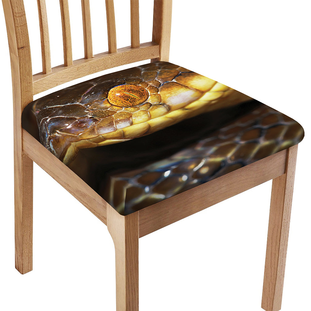 Malagasy Cat Eyed Snake Print Chair Cushion Cover