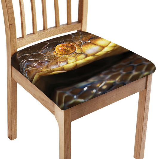 Malagasy Cat Eyed Snake Print Chair Cushion Cover