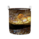 Malagasy Cat Eyed Snake Print Collapsible Laundry Basket