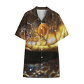 Malagasy Cat Eyed Snake Print Cotton Hawaiian Shirt