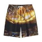 Malagasy Cat Eyed Snake Print Cotton Shorts
