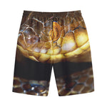 Malagasy Cat Eyed Snake Print Cotton Shorts