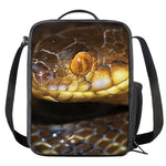 Malagasy Cat Eyed Snake Print Crossbody Lunch Bag
