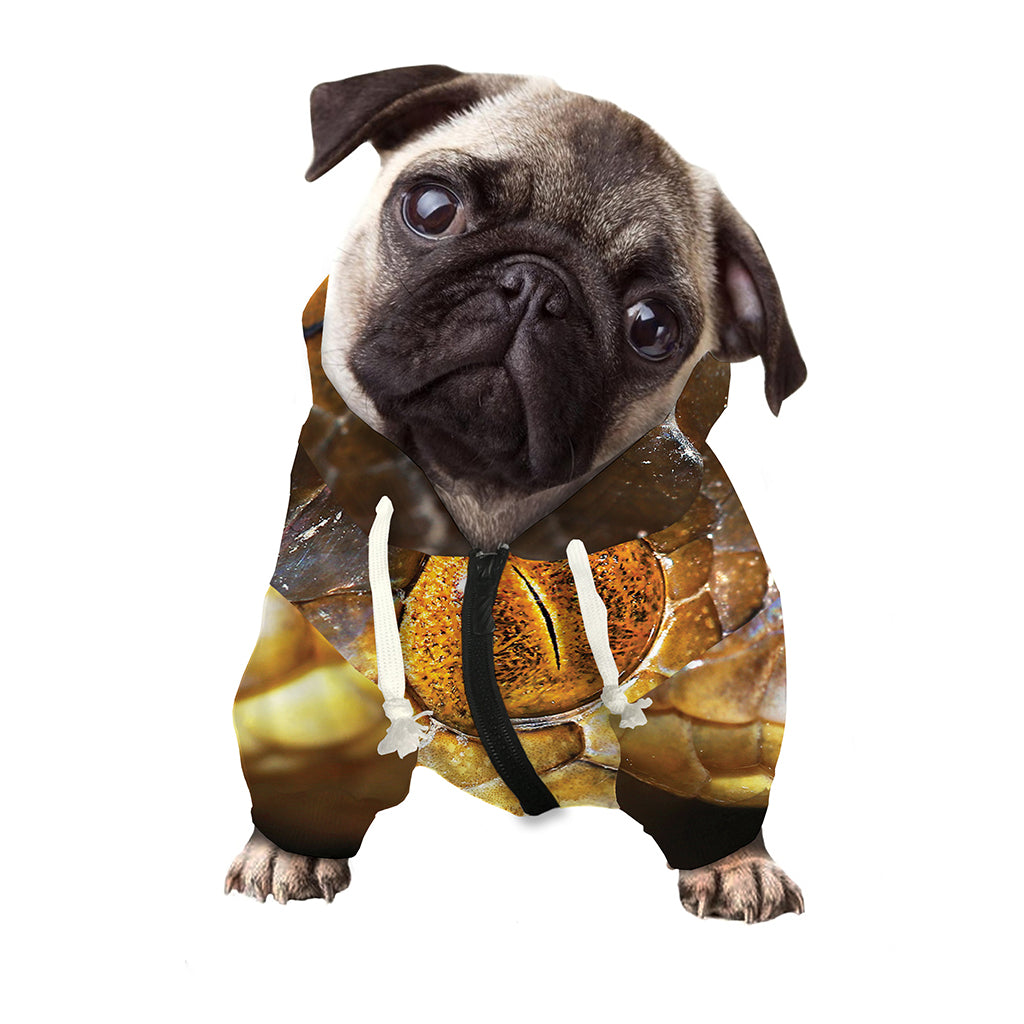 Malagasy Cat Eyed Snake Print Dog Zip Up Hoodie