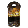 Malagasy Cat Eyed Snake Print Double Neoprene Wine Tote
