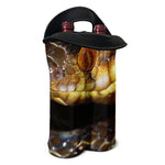 Malagasy Cat Eyed Snake Print Double Neoprene Wine Tote