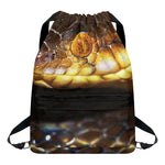 Malagasy Cat Eyed Snake Print Drawstring Backpack