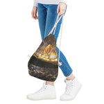 Malagasy Cat Eyed Snake Print Drawstring Bag