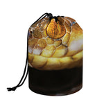 Malagasy Cat Eyed Snake Print Drawstring Makeup Bag