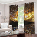 Malagasy Cat Eyed Snake Print Extra Wide Grommet Curtains