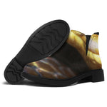 Malagasy Cat Eyed Snake Print Flat Ankle Boots