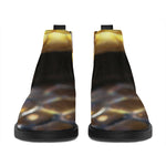 Malagasy Cat Eyed Snake Print Flat Ankle Boots