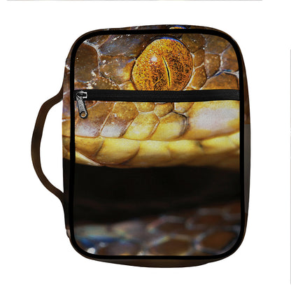 Malagasy Cat Eyed Snake Print Front Pocket Bible Bag