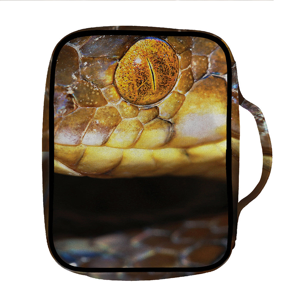 Malagasy Cat Eyed Snake Print Front Pocket Bible Bag