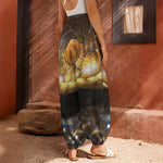 Malagasy Cat Eyed Snake Print Harem Pants