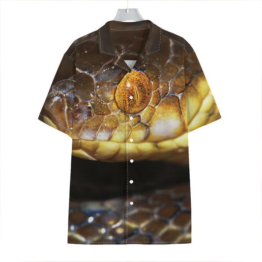 Malagasy Cat Eyed Snake Print Hawaiian Shirt