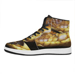 Malagasy Cat Eyed Snake Print High Top Leather Sneakers