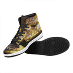 Malagasy Cat Eyed Snake Print High Top Leather Sneakers