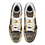 Malagasy Cat Eyed Snake Print High Top Leather Sneakers