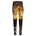 Malagasy Cat Eyed Snake Print High-Waisted Pocket Leggings