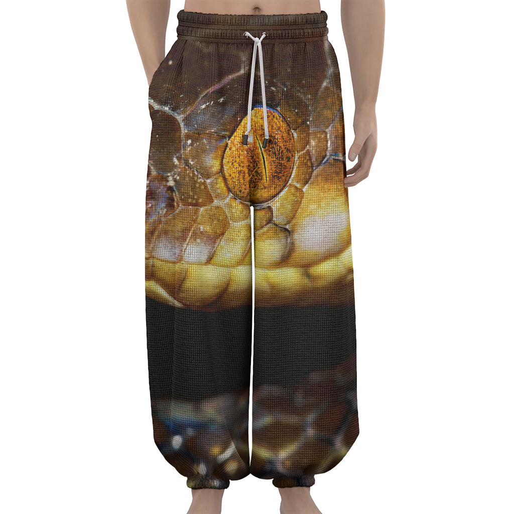 Malagasy Cat Eyed Snake Print Lantern Pants